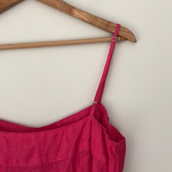 Fuchsia Pink Silky Slip Dress Size Small - Picture 5 of 8